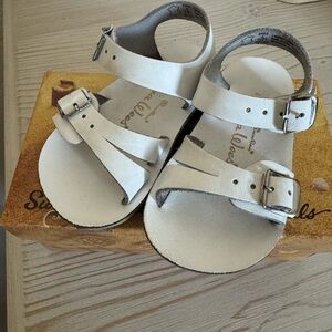 Salt Water Sandals by Hoy White Classic Two-Strap Sandals